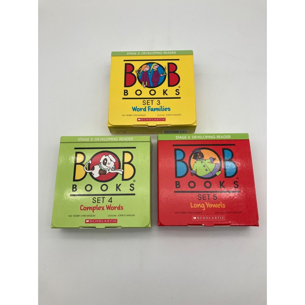 Bob Books Stage 3 Lot Sets 3 4 5 Word Families Complex Words Long Vowels